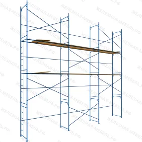 леса рамные строительные лрс-40 8х9 м (2 яруса с настилом)