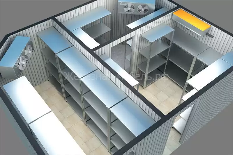 Проектирование стеллажей СПЛб Base в холодильной камере частного дома